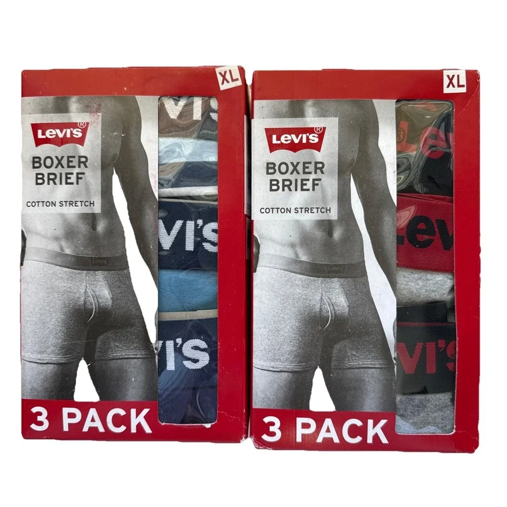 Levi's Boxer Brief Cotton 3 Pack Contour Pouch  XLarge‎ 40-42